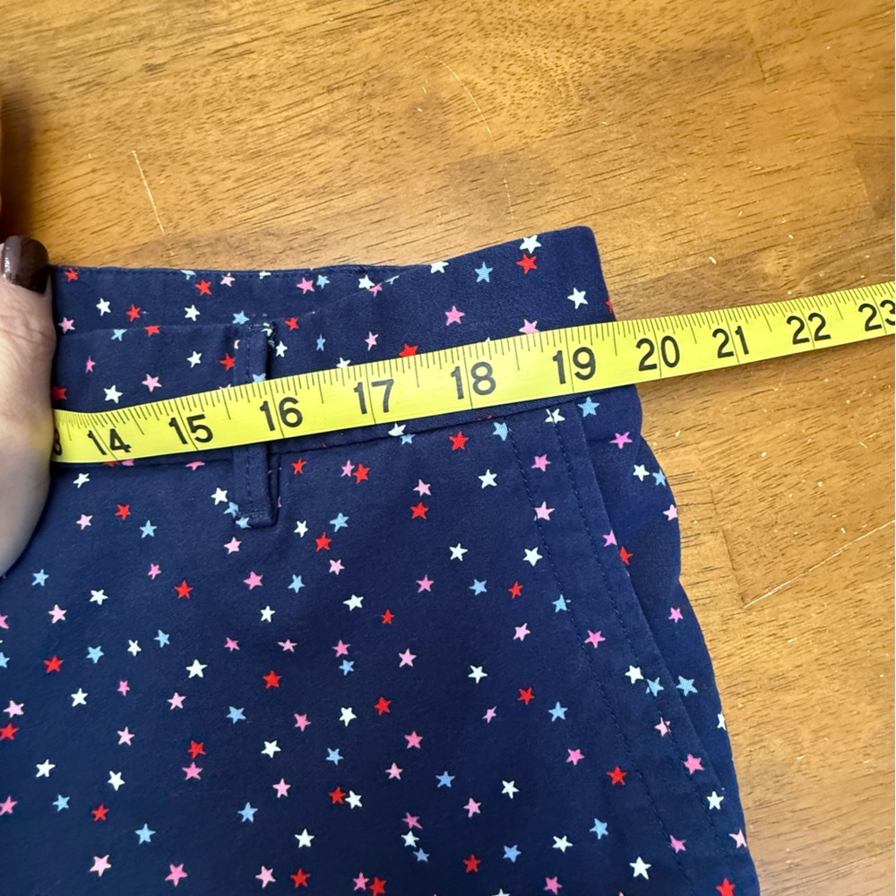 Talbots Navy Star Print Chino Shorts - Picture 5 of 10